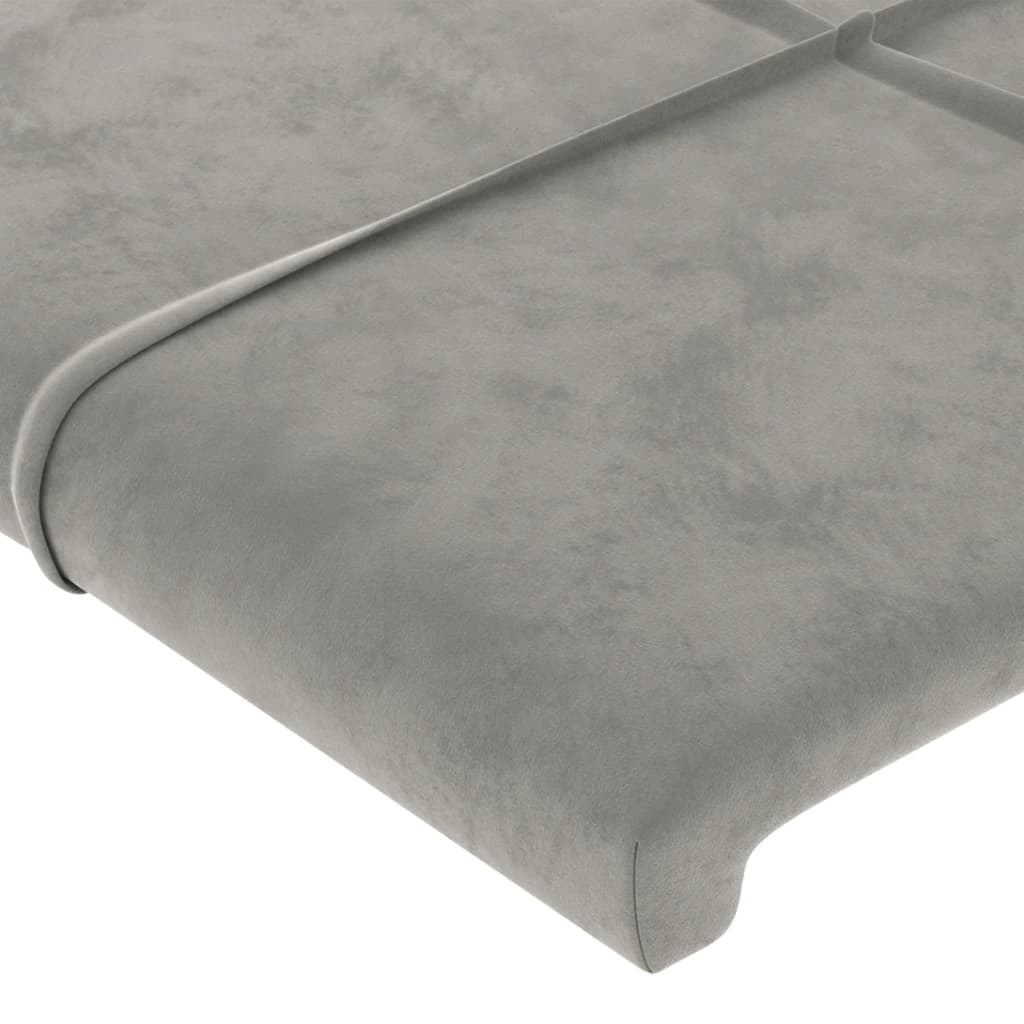 Têtes de lit 2 pcs Gris clair 72x5x78/88 cm Velours Têtes et pieds de lit vidaXL   