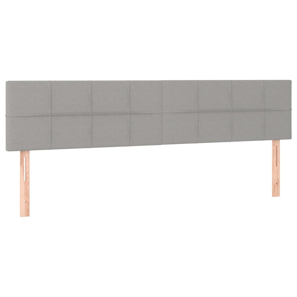 Têtes de lit 2 pcs Gris clair 80x5x78/88 cm Tissu Têtes et pieds de lit vidaXL   