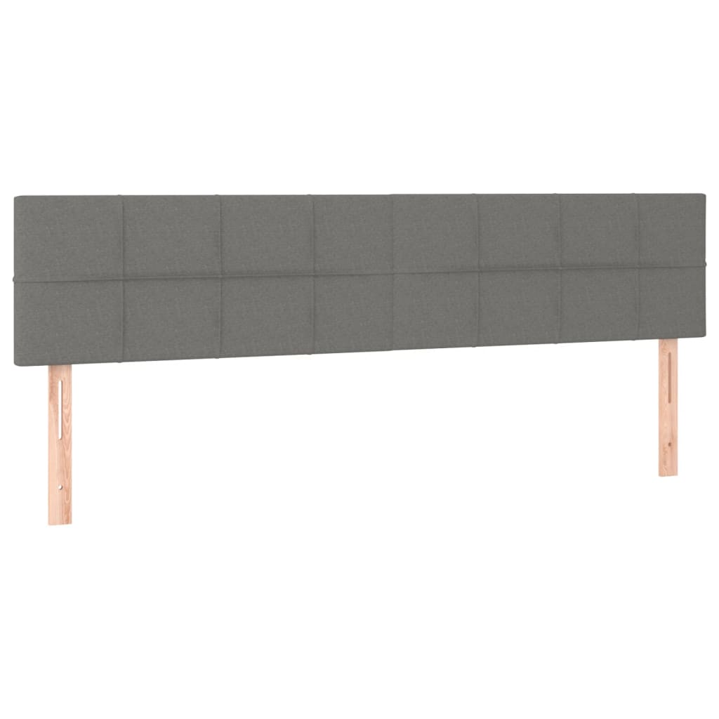 Têtes de lit 2 pcs Gris foncé 80x5x78/88 cm Tissu Têtes et pieds de lit vidaXL   