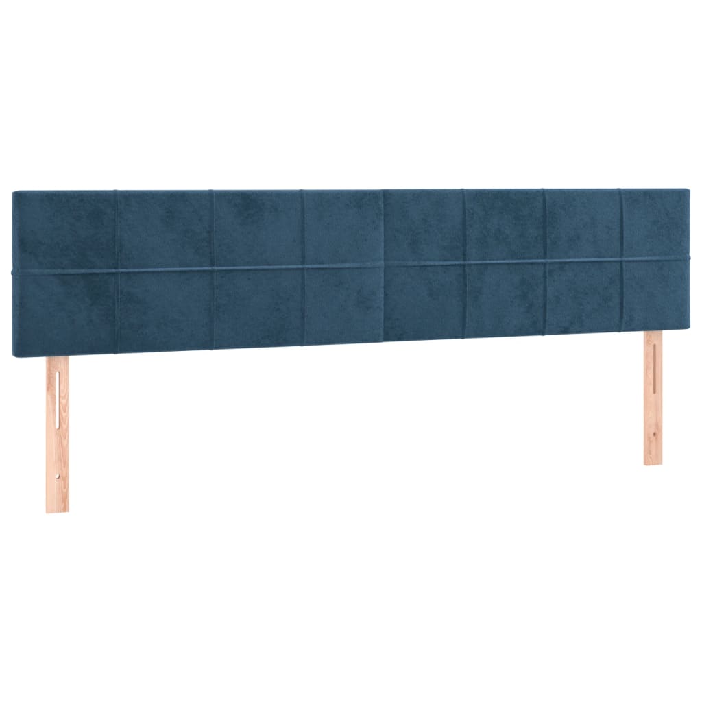 Têtes de lit 2 pcs Bleu foncé 80x5x78/88 cm Velours Têtes et pieds de lit vidaXL   