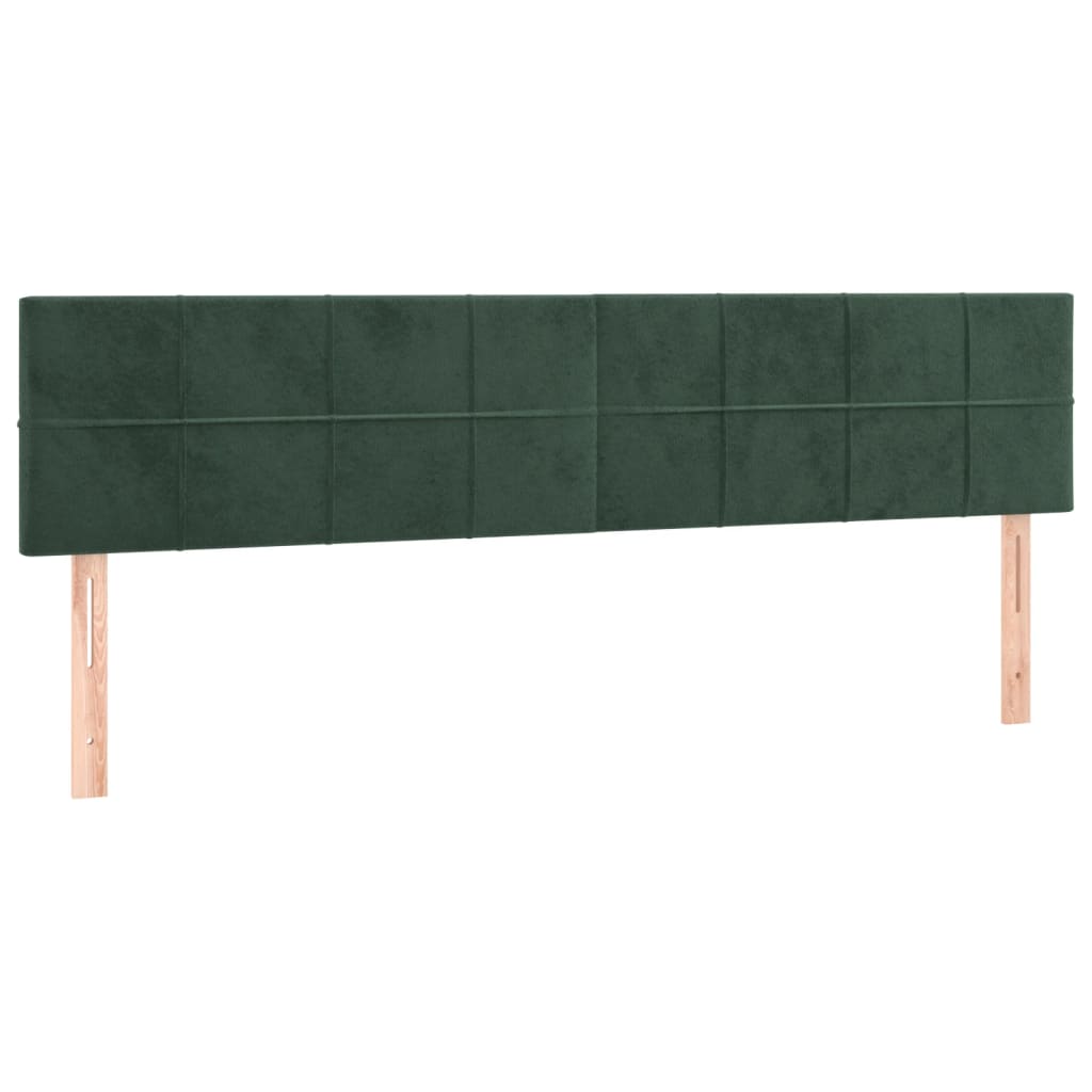 Têtes de lit 2 pcs Vert foncé 90x5x78/88 cm Velours Têtes et pieds de lit vidaXL   