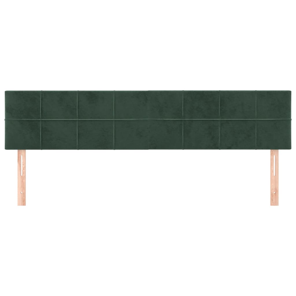 Têtes de lit 2 pcs Vert foncé 90x5x78/88 cm Velours Têtes et pieds de lit vidaXL   