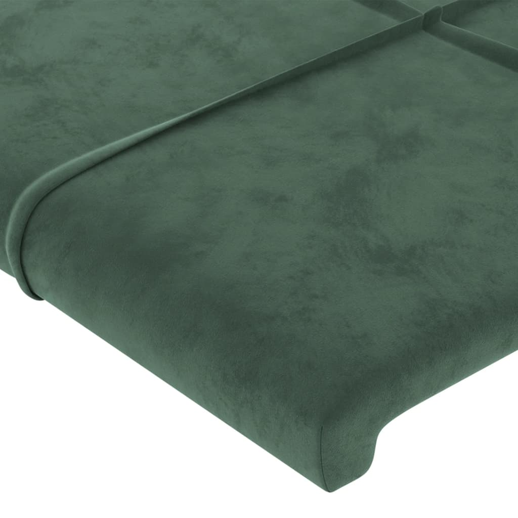 Têtes de lit 2 pcs Vert foncé 90x5x78/88 cm Velours Têtes et pieds de lit vidaXL   