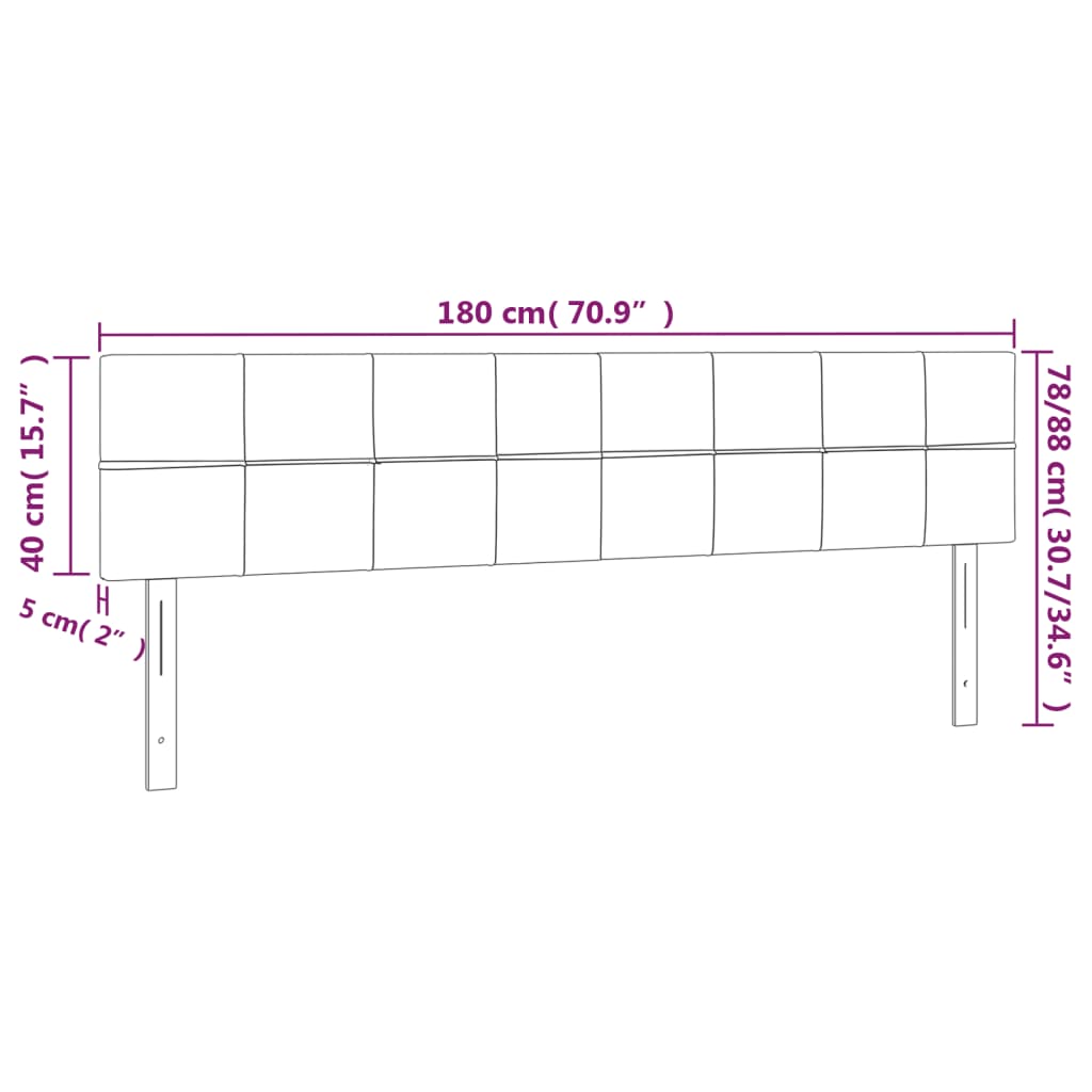 Têtes de lit 2 pcs Vert foncé 90x5x78/88 cm Velours Têtes et pieds de lit vidaXL   