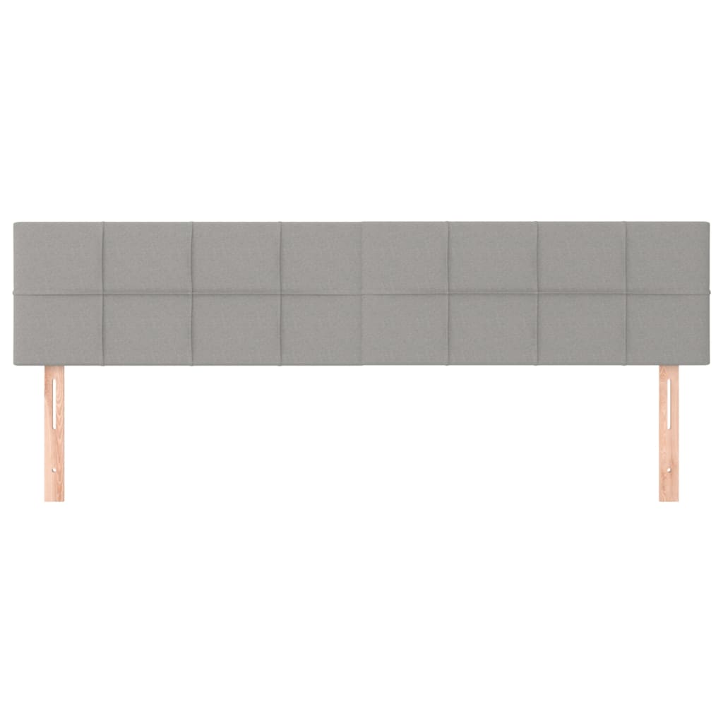 Têtes de lit 2 pcs Gris clair 100x5x78/88 cm Tissu Têtes et pieds de lit vidaXL   