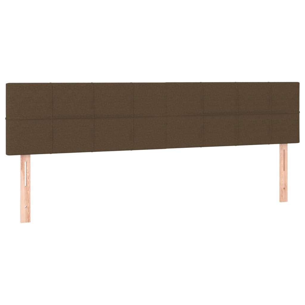 Têtes de lit 2 pcs Marron Foncé 100x5x78/88 cm Tissu Têtes et pieds de lit vidaXL   