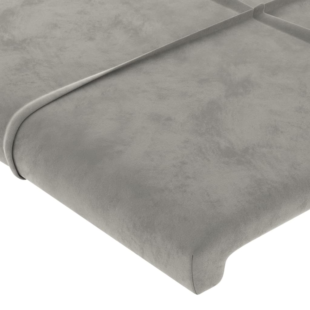 Têtes de lit 2 pcs Gris clair 100x5x78/88 cm Velours Têtes et pieds de lit vidaXL   