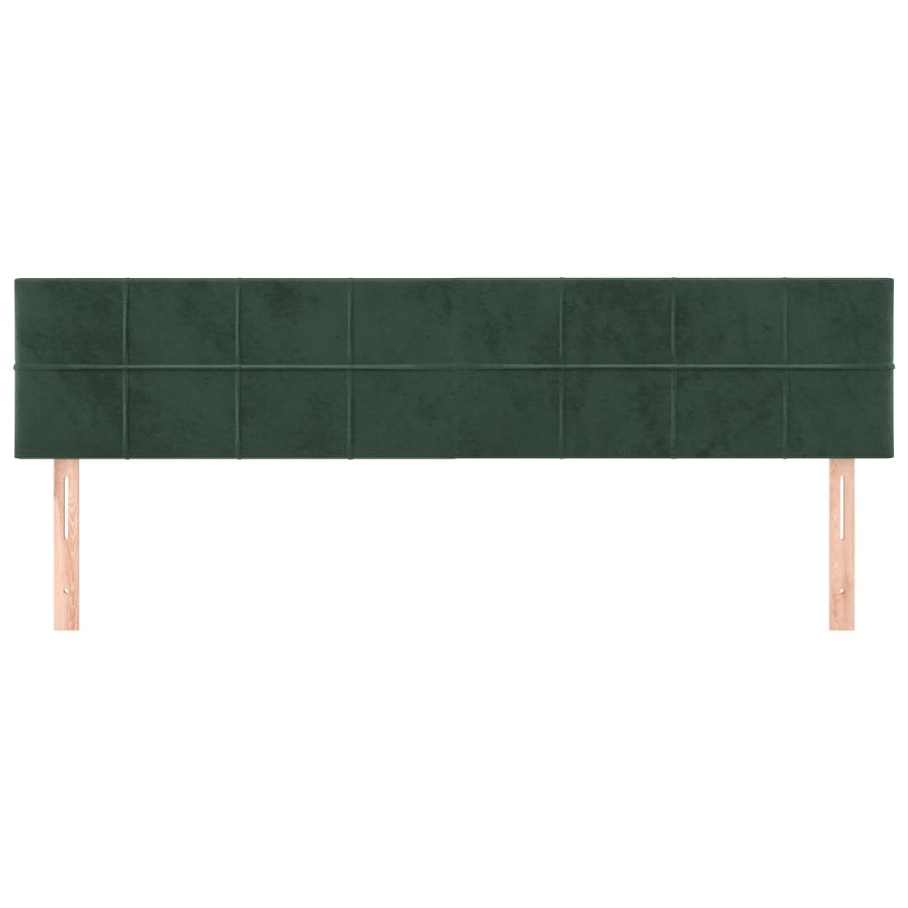 Têtes de lit 2 pcs Vert foncé 100x5x78/88 cm Velours Têtes et pieds de lit vidaXL   