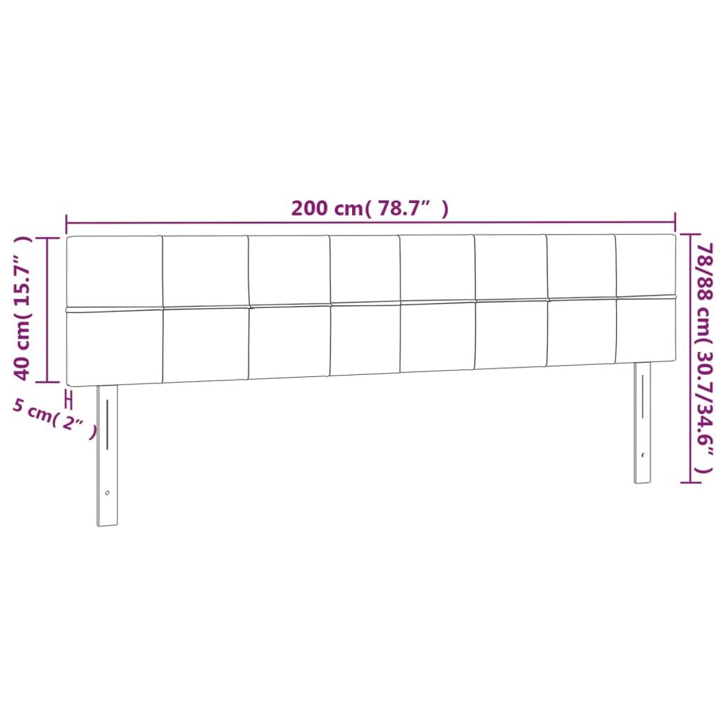 Têtes de lit 2 pcs Vert foncé 100x5x78/88 cm Velours Têtes et pieds de lit vidaXL   