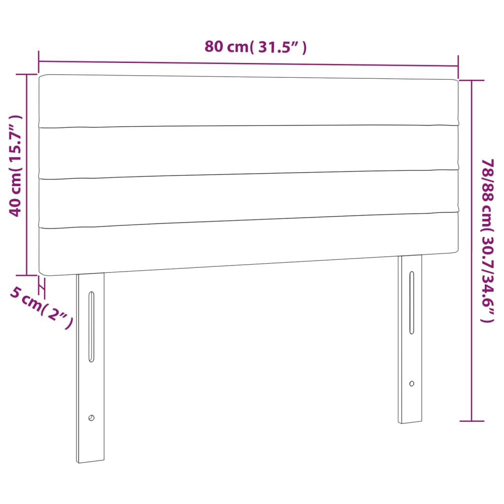 Tête de lit Vert foncé 80x5x78/88 cm Velours Têtes et pieds de lit vidaXL   