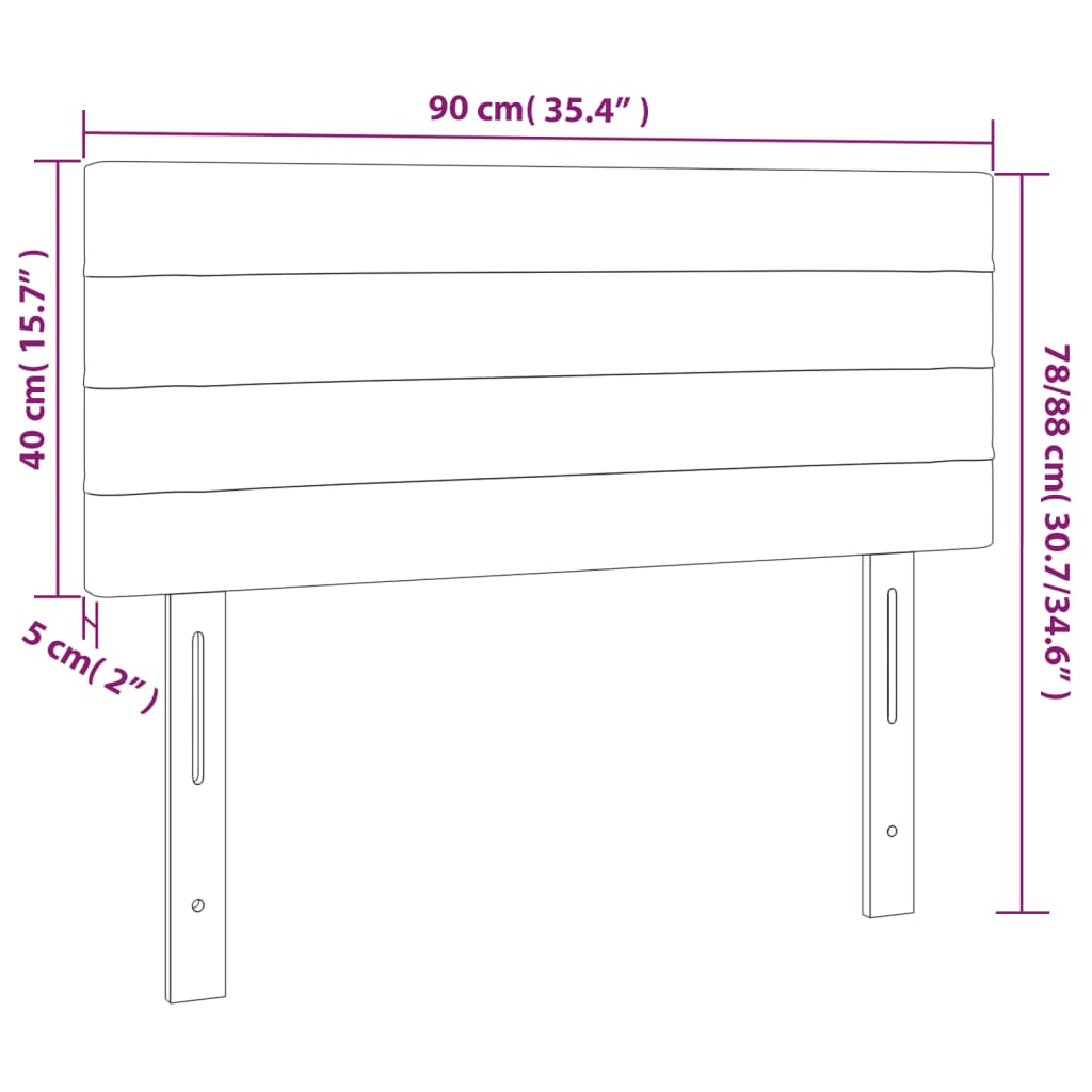 Tête de lit Vert foncé 90x5x78/88 cm Velours Têtes et pieds de lit vidaXL   