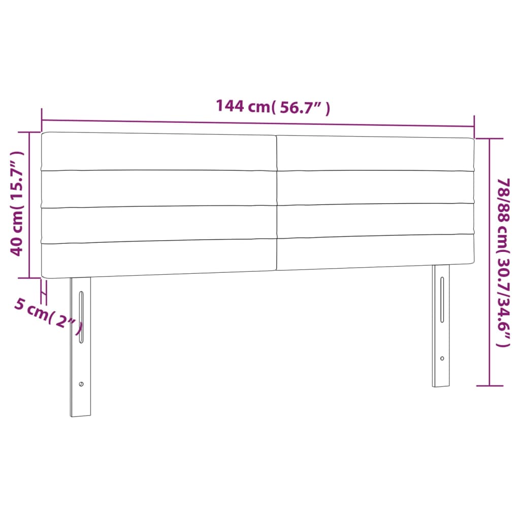 Têtes de lit 2 pcs Gris clair 72x5x78/88 cm Tissu Têtes et pieds de lit vidaXL   