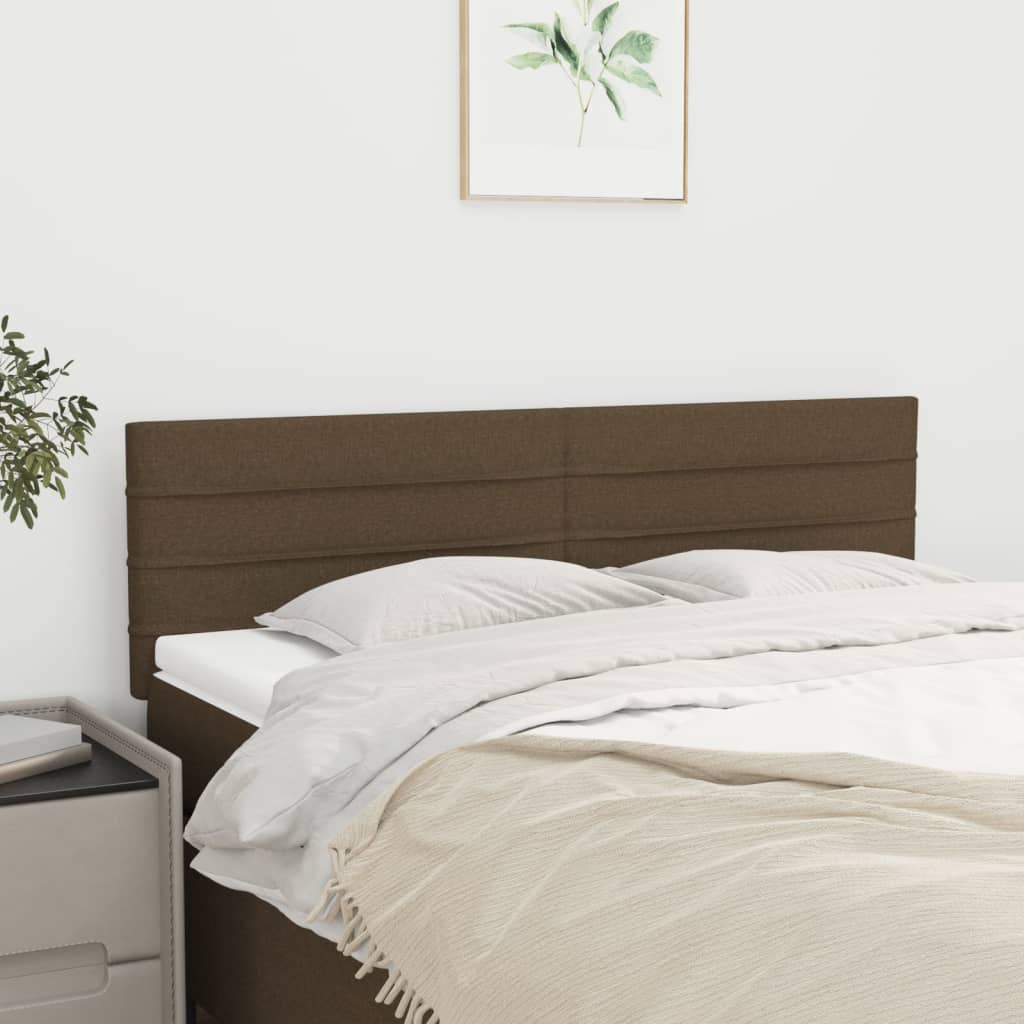 Image Têtes de lit 2 pcs Marron foncé 72x5x78/88 cm Tissu | Xios Store SNC vidaXL Xios Store SNC