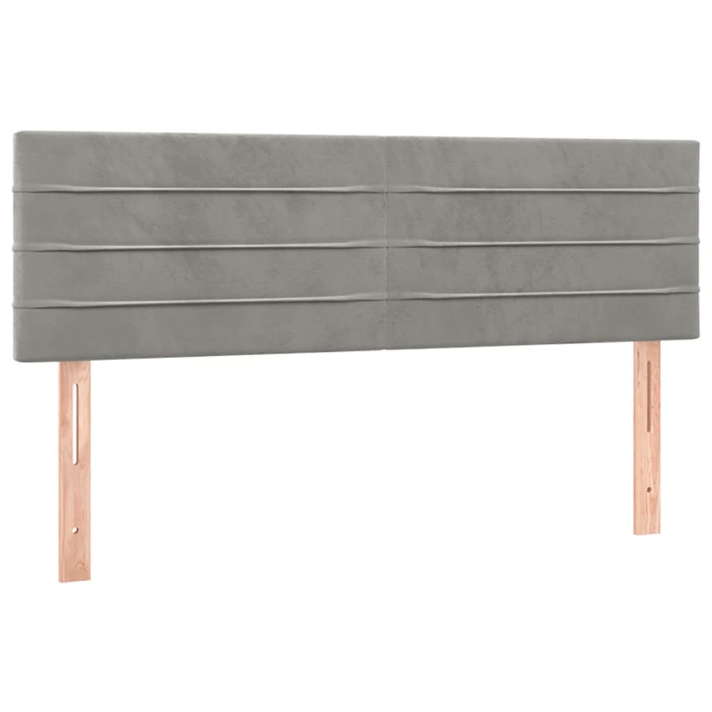 Têtes de lit 2 pcs Gris clair 72x5x78/88 cm Velours Têtes et pieds de lit vidaXL   