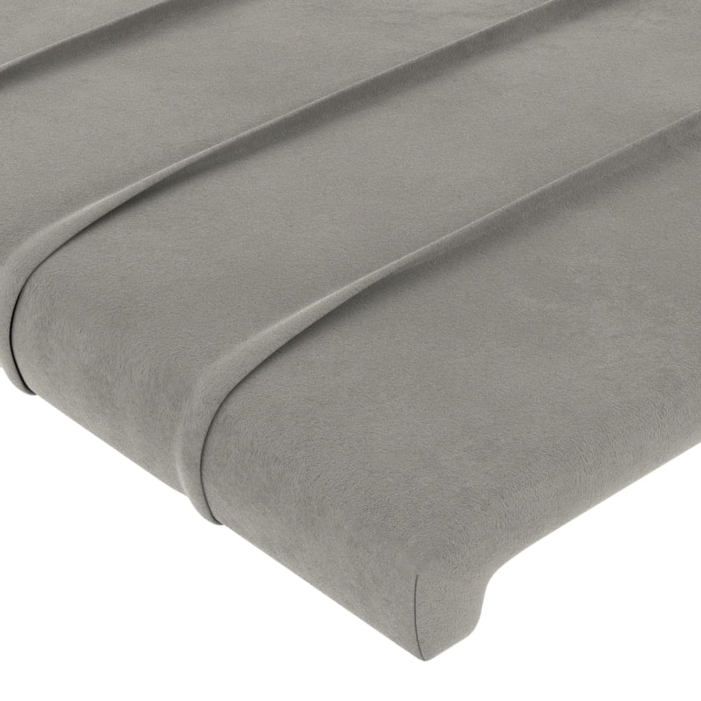 Têtes de lit 2 pcs Gris clair 72x5x78/88 cm Velours Têtes et pieds de lit vidaXL   