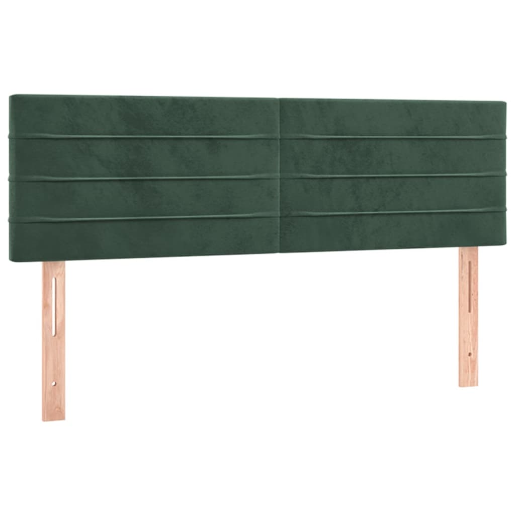 Têtes de lit 2 pcs Vert foncé 72x5x78/88 cm Velours Têtes et pieds de lit vidaXL   