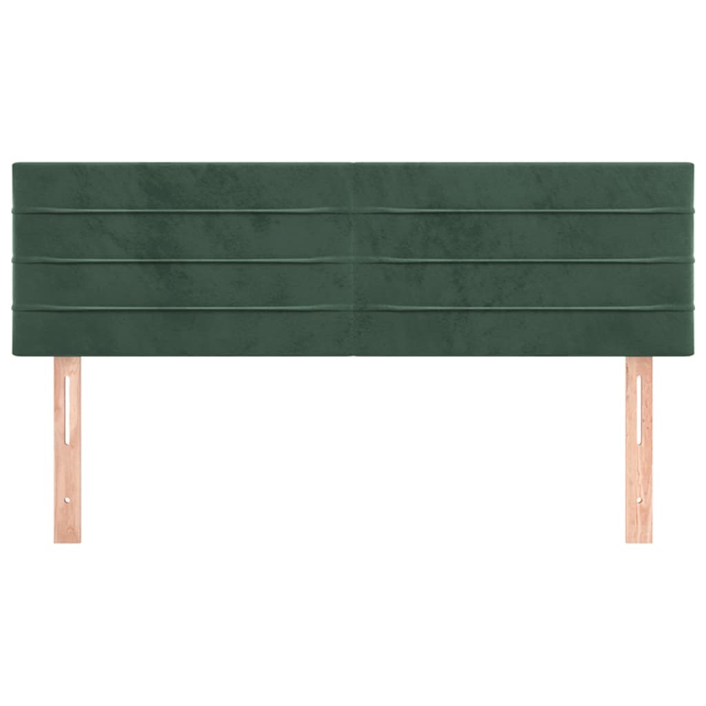 Têtes de lit 2 pcs Vert foncé 72x5x78/88 cm Velours Têtes et pieds de lit vidaXL   