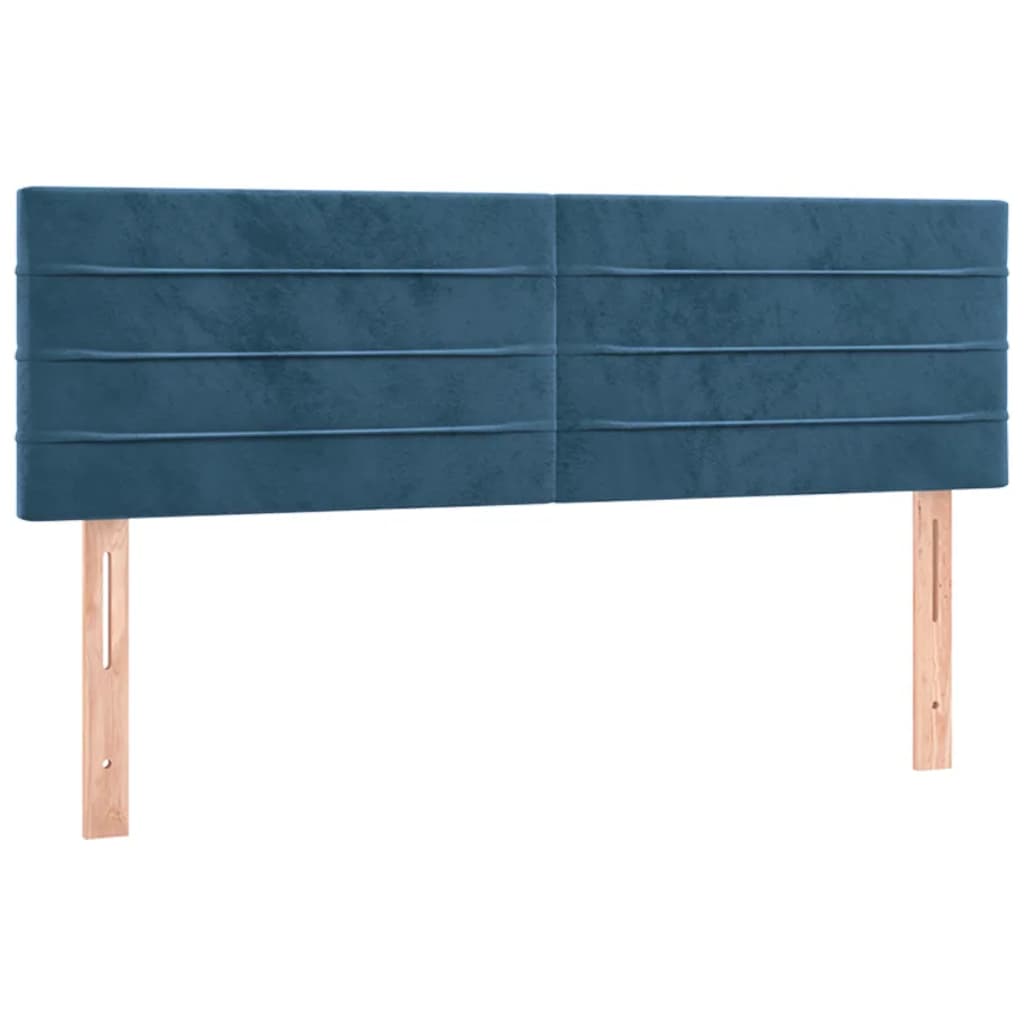 Têtes de lit 2 pcs Bleu foncé 72x5x78/88 cm Velours Têtes et pieds de lit vidaXL   