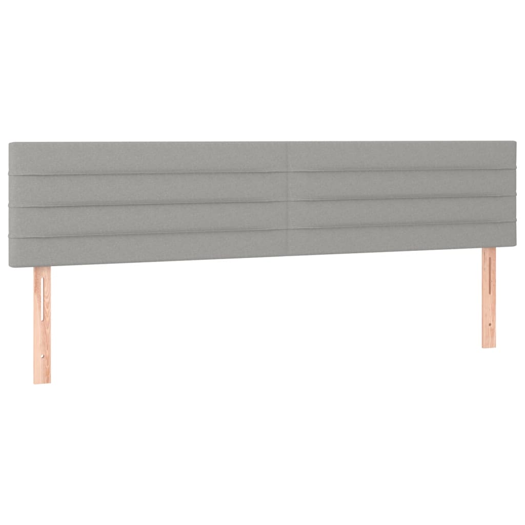 Têtes de lit 2 pcs Gris clair 80x5x78/88 cm Tissu Têtes et pieds de lit vidaXL   