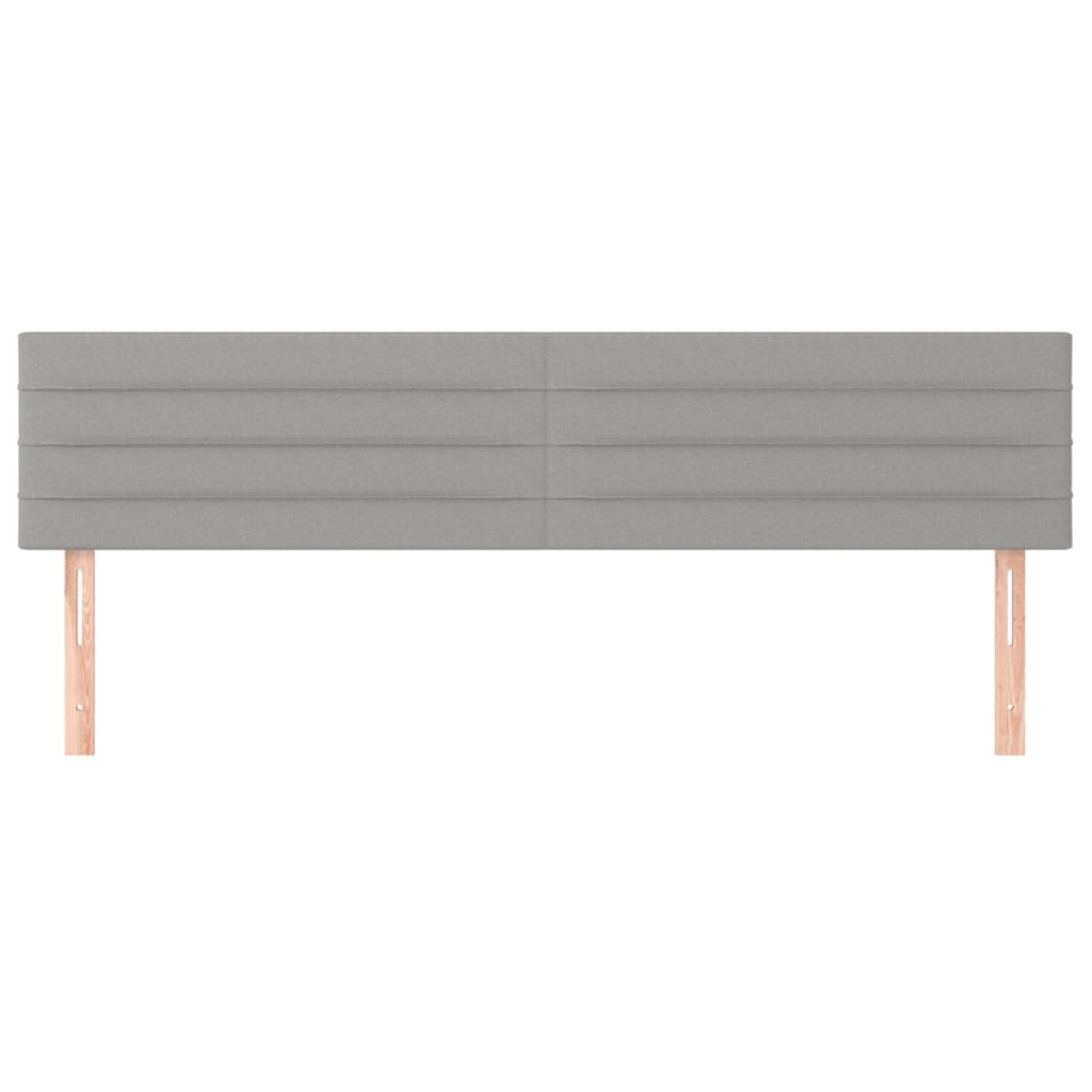 Têtes de lit 2 pcs Gris clair 80x5x78/88 cm Tissu Têtes et pieds de lit vidaXL   