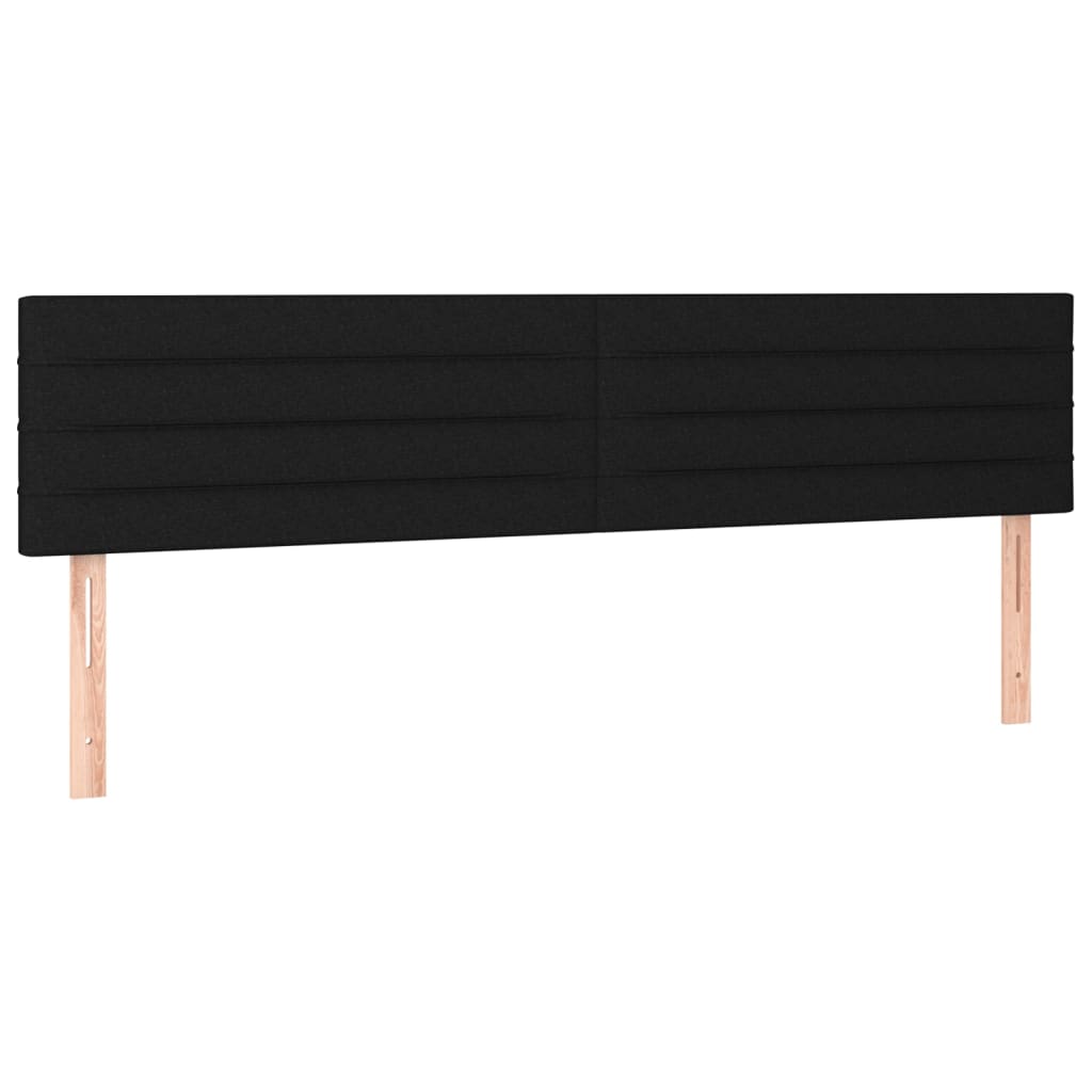 Têtes de lit 2 pcs Noir 80x5x78/88 cm Tissu Têtes et pieds de lit vidaXL   