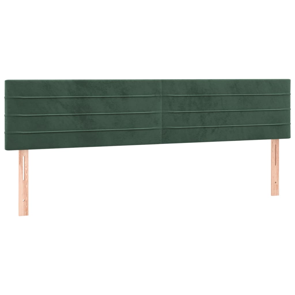 Têtes de lit 2 pcs Vert foncé 80x5x78/88 cm Velours Têtes et pieds de lit vidaXL   