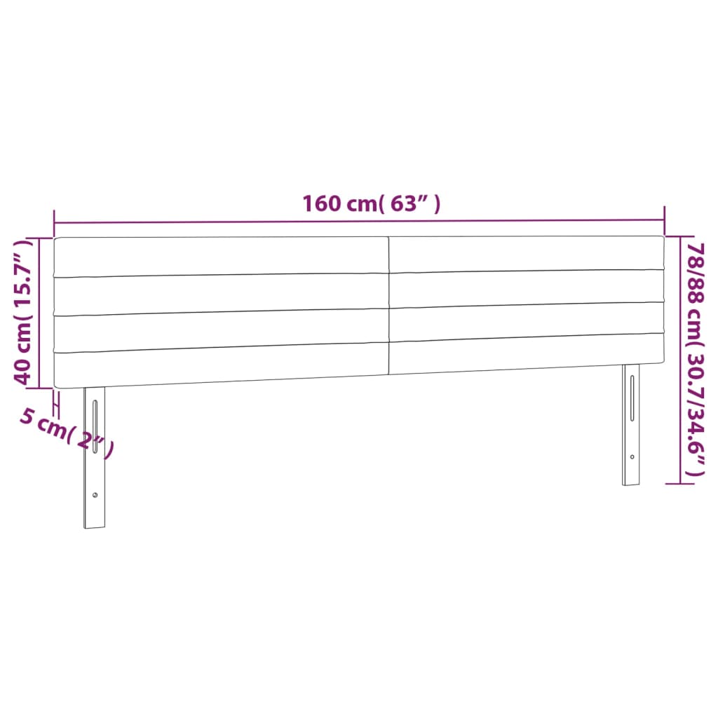 Têtes de lit 2 pcs Vert foncé 80x5x78/88 cm Velours Têtes et pieds de lit vidaXL   