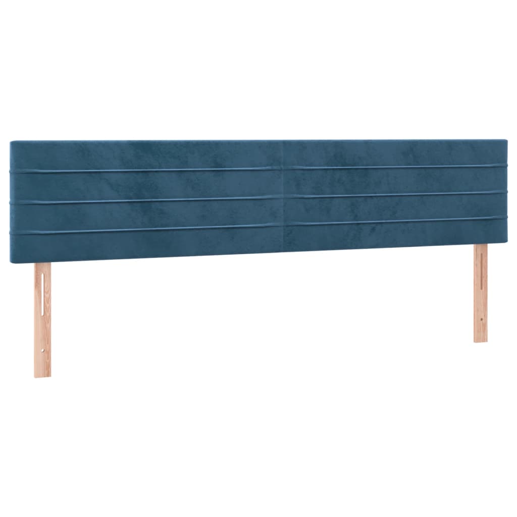 Têtes de lit 2 pcs Bleu foncé 80x5x78/88 cm Velours Têtes et pieds de lit vidaXL   