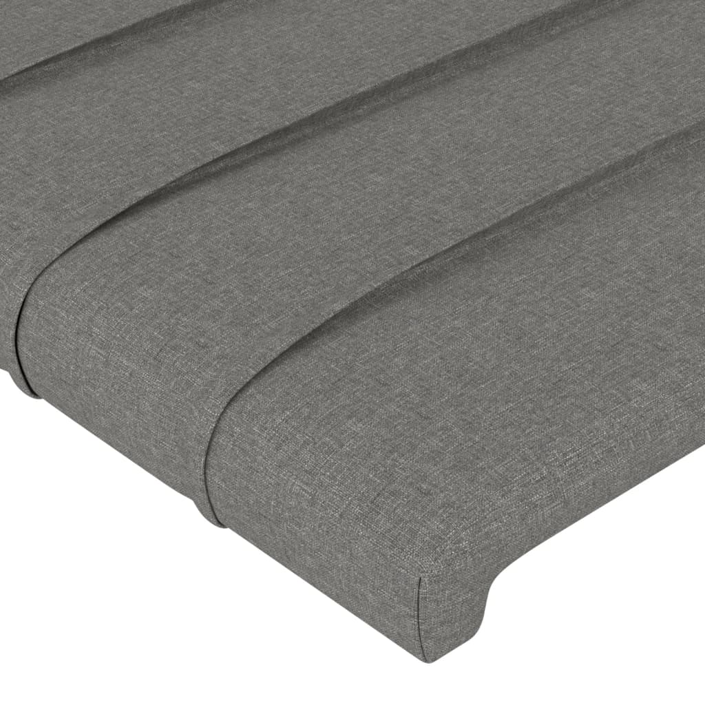 Têtes de lit 2 pcs Gris foncé 90x5x78/88 cm Tissu Têtes et pieds de lit vidaXL   