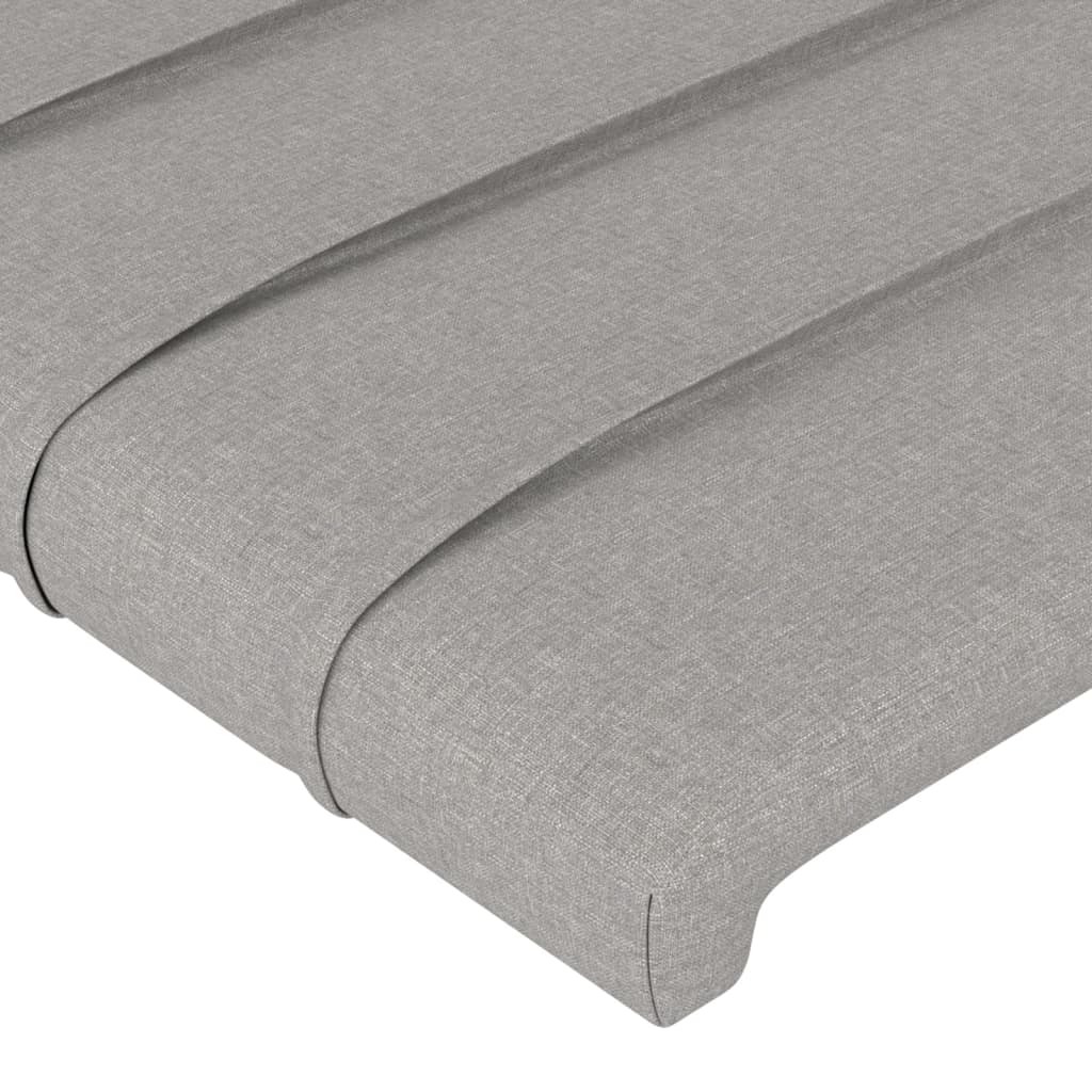 Têtes de lit 2 pcs Gris clair 100x5x78/88 cm Tissu Têtes et pieds de lit vidaXL   