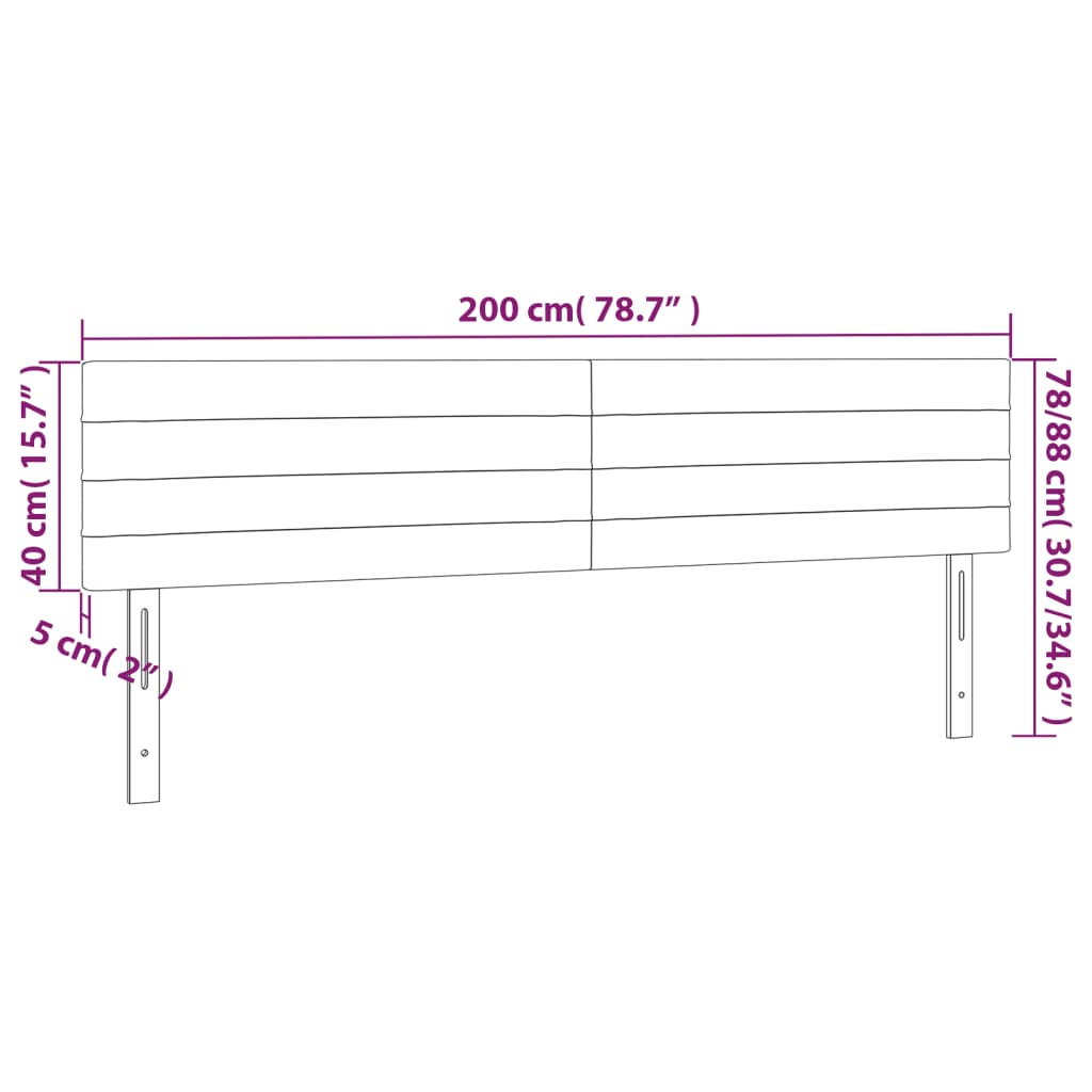 Têtes de lit 2 pcs Vert foncé 100x5x78/88 cm Velours Têtes et pieds de lit vidaXL   