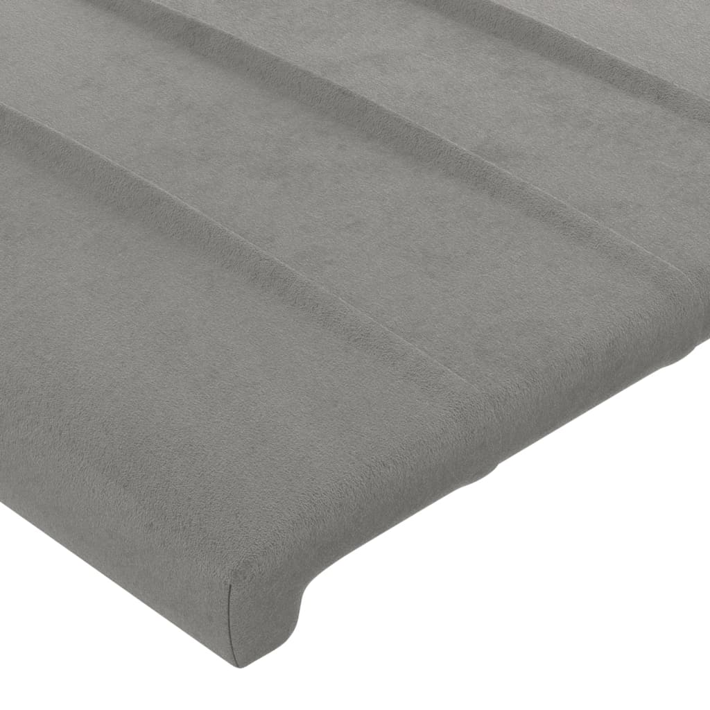 Têtes de lit 2 pcs Gris clair 72x5x78/88 cm Velours Têtes et pieds de lit vidaXL   