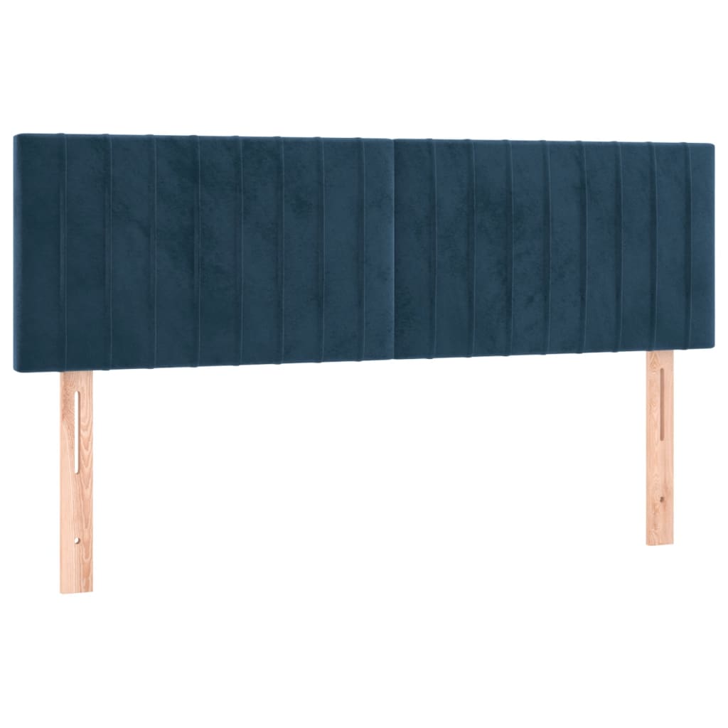 Têtes de lit 2 pcs Bleu foncé 72x5x78/88 cm Velours Têtes et pieds de lit vidaXL   