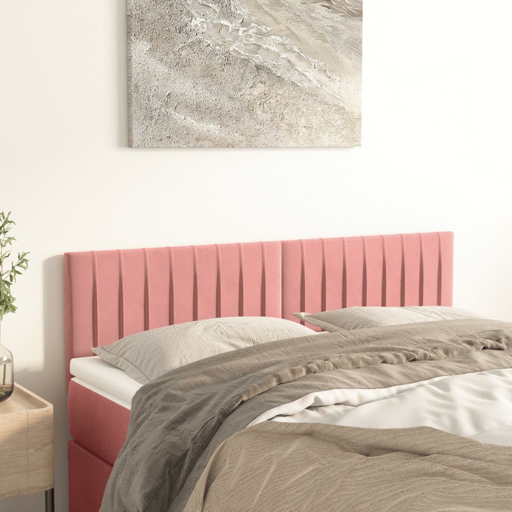 Image Têtes de lit 2 pcs Rose 72x5x78/88 cm Velours | Xios Store SNC vidaXL Xios Store SNC