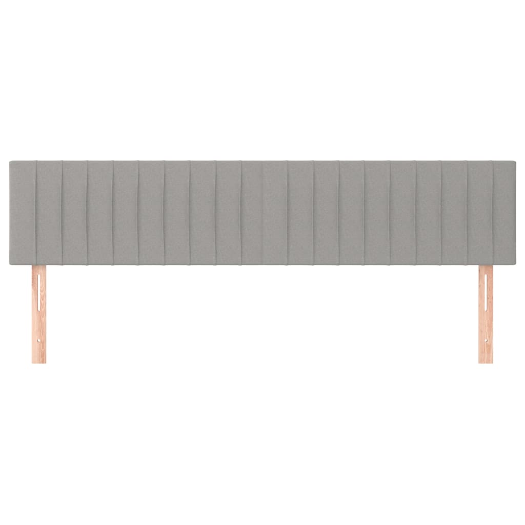 Têtes de lit 2 pcs Gris clair 80x5x78/88 cm Tissu Têtes et pieds de lit vidaXL   