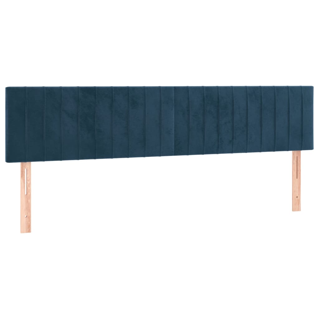 Têtes de lit 2 pcs Bleu foncé 80x5x78/88 cm Velours Têtes et pieds de lit vidaXL   