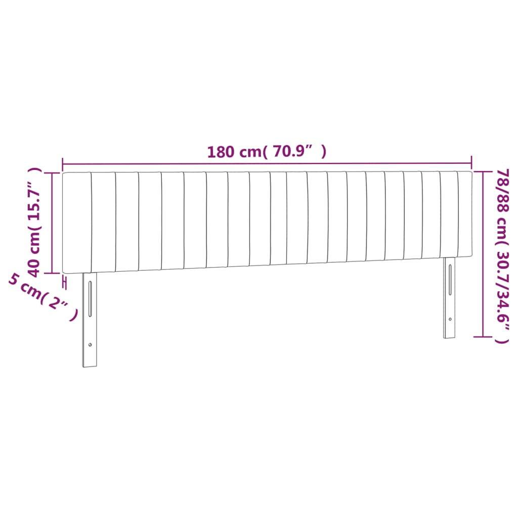 Têtes de lit 2 pcs Gris foncé 90x5x78/88 cm Tissu Têtes et pieds de lit vidaXL   