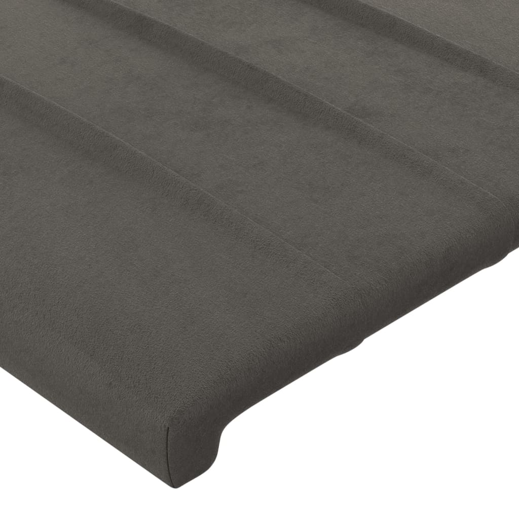 Têtes de lit 2 pcs Gris foncé 90x5x78/88 cm Velours Têtes et pieds de lit vidaXL   