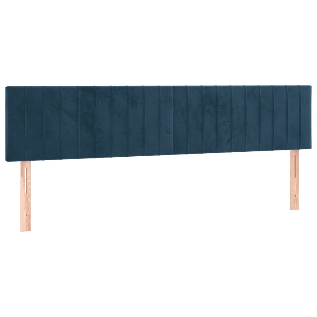 Têtes de lit 2 pcs Bleu foncé 100x5x78/88 cm Velours Têtes et pieds de lit vidaXL   