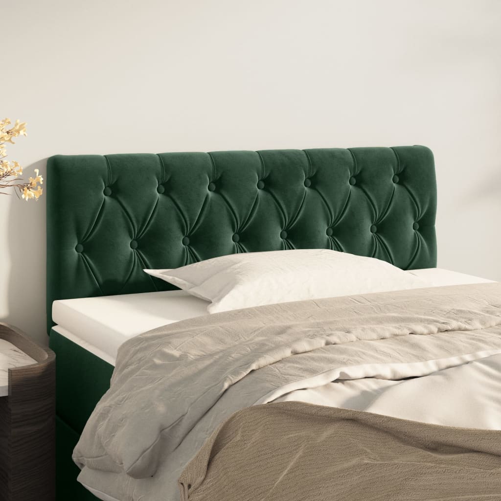 Tête de lit Vert foncé 90x7x78/88 cm Velours Têtes et pieds de lit vidaXL   