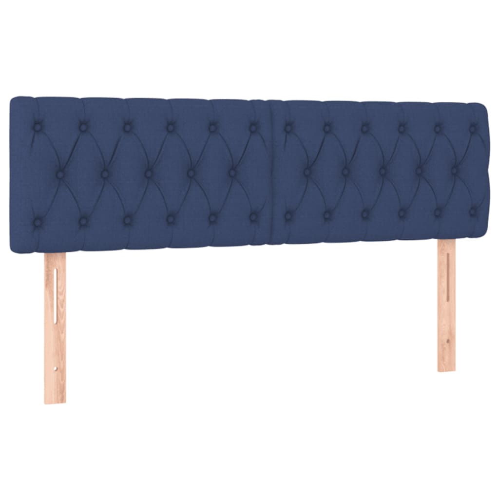 Têtes de lit 2 pcs Bleu 72x7x78/88 cm Tissu Têtes et pieds de lit vidaXL   