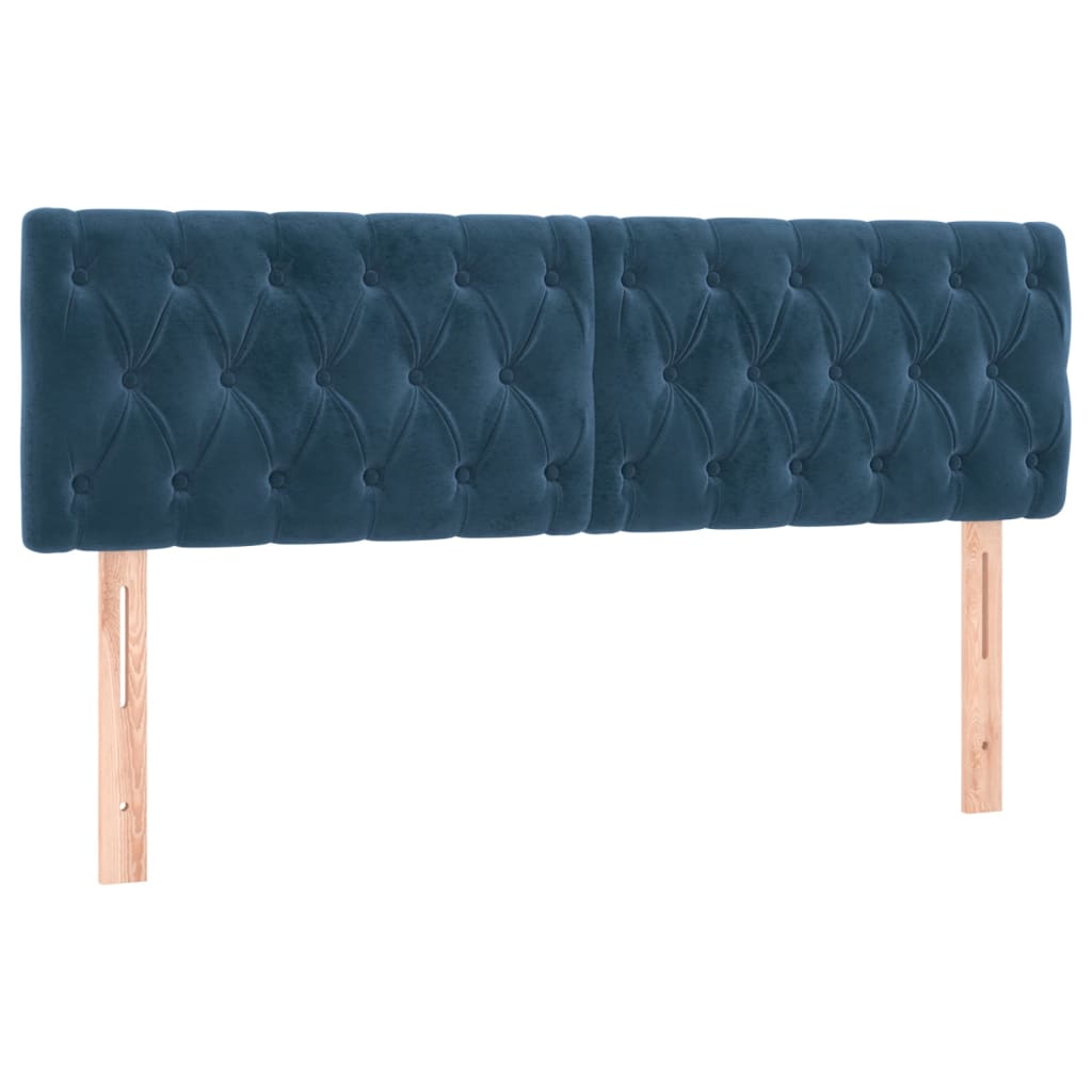 Têtes de lit 2 pcs Bleu foncé 72x7x78/88 cm Velours Têtes et pieds de lit vidaXL   