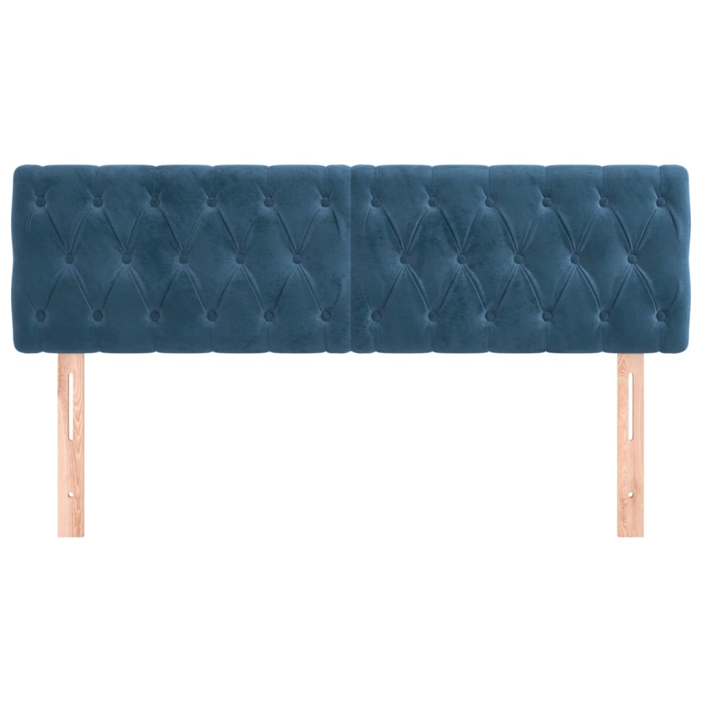 Têtes de lit 2 pcs Bleu foncé 72x7x78/88 cm Velours Têtes et pieds de lit vidaXL   