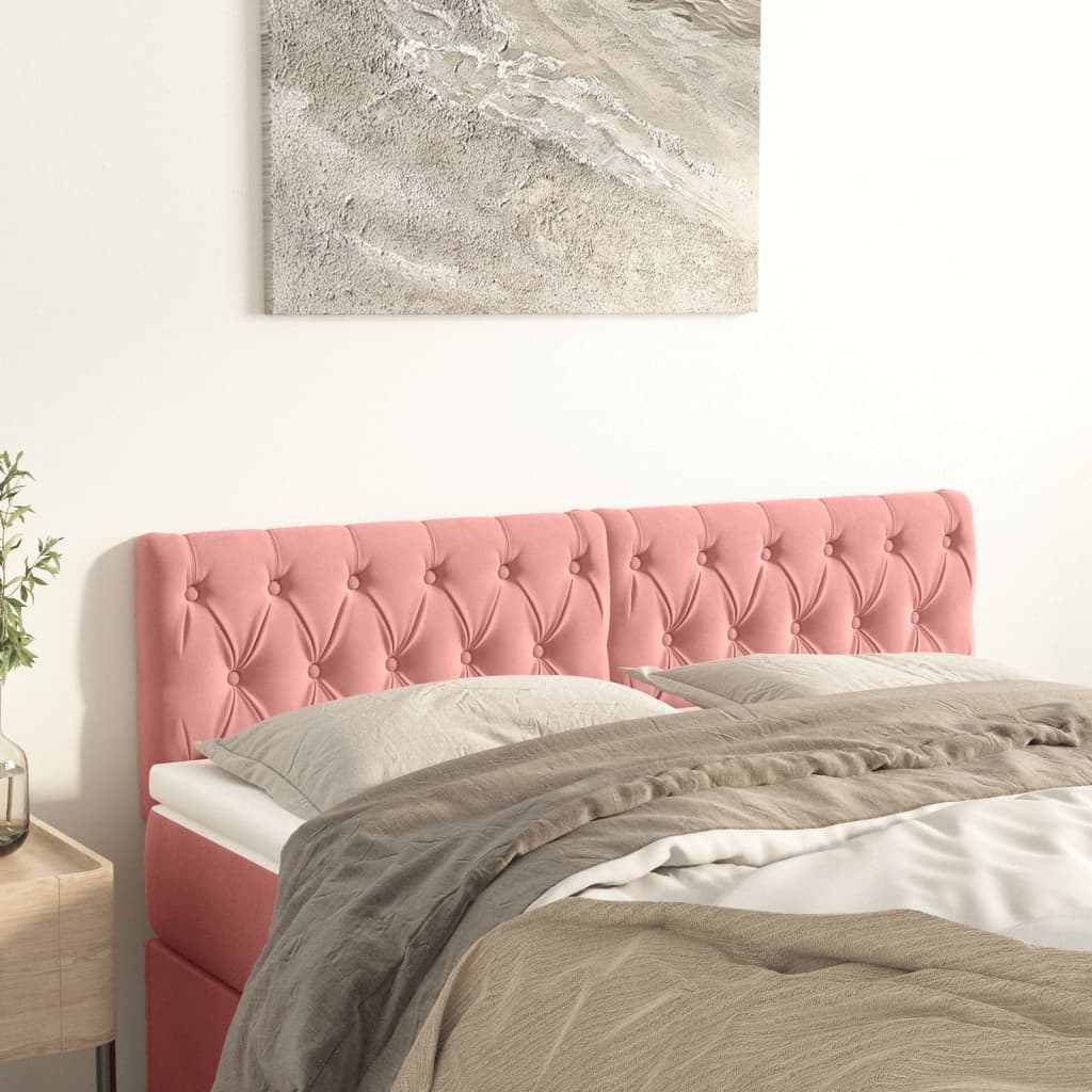 Image Têtes de lit 2 pcs Rose 72x7x78/88 cm Velours | Xios Store SNC vidaXL Xios Store SNC