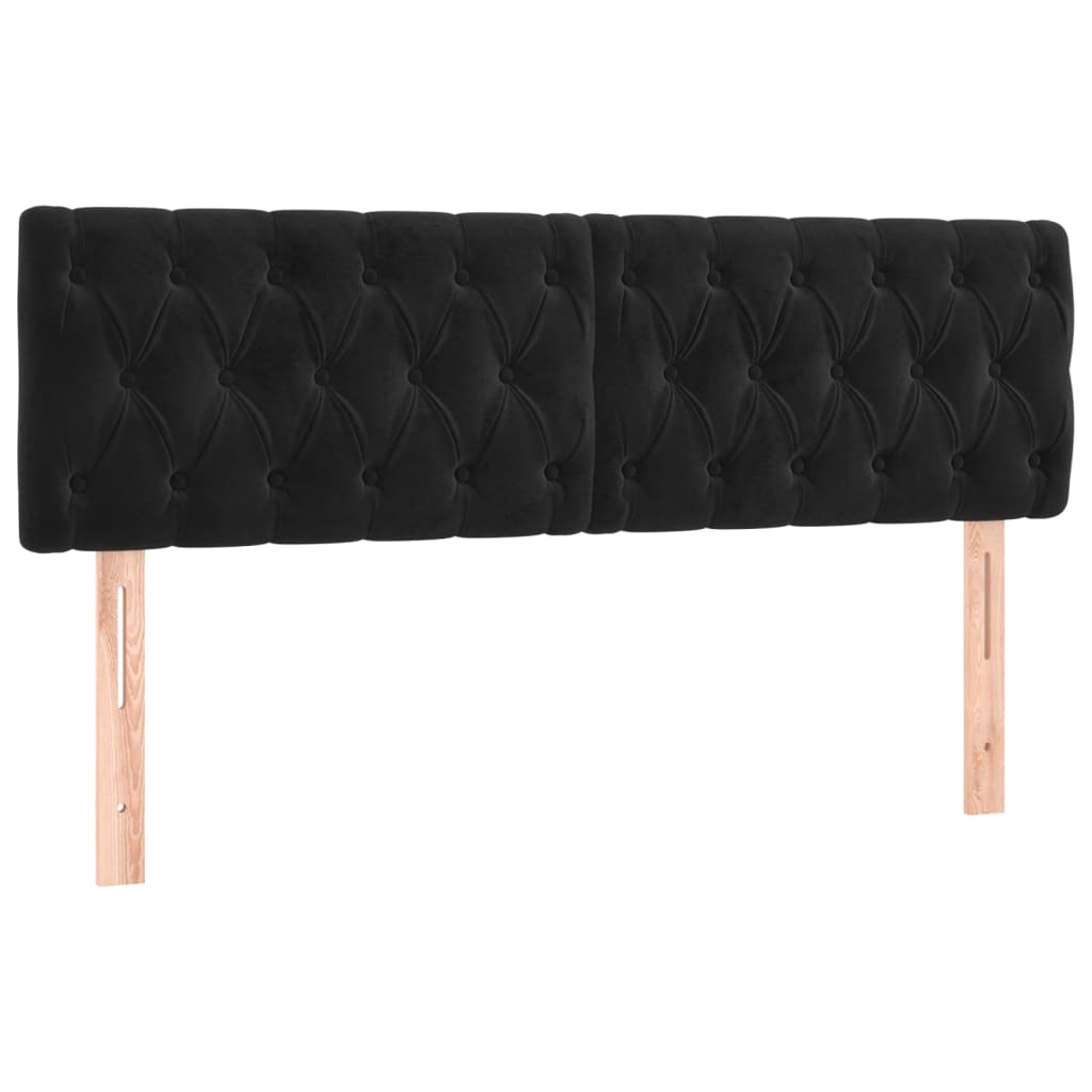 Têtes de lit 2 pcs Noir 80x7x78/88 cm Velours Têtes et pieds de lit vidaXL   