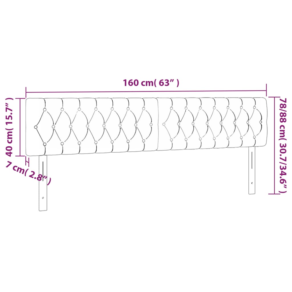 Têtes de lit 2 pcs Vert foncé 80x7x78/88 cm Velours Têtes et pieds de lit vidaXL   