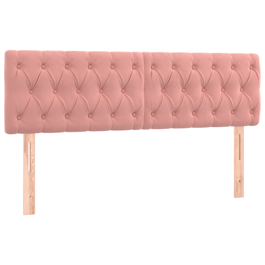 Têtes de lit 2 pcs Rose 80x7x78/88 cm Velours Têtes et pieds de lit vidaXL   