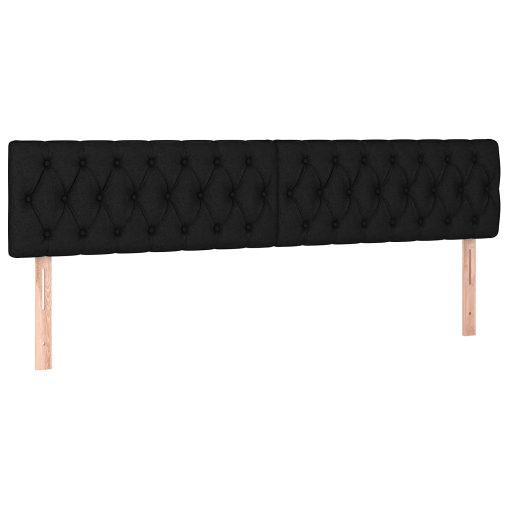 Têtes de lit 2 pcs Noir 90x7x78/88 cm Tissu Têtes et pieds de lit vidaXL   