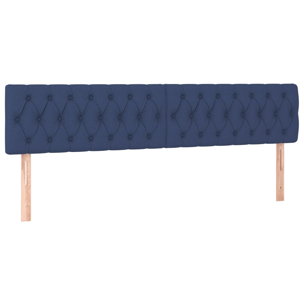 Têtes de lit 2 pcs Bleu 90x7x78/88 cm Tissu Têtes et pieds de lit vidaXL   