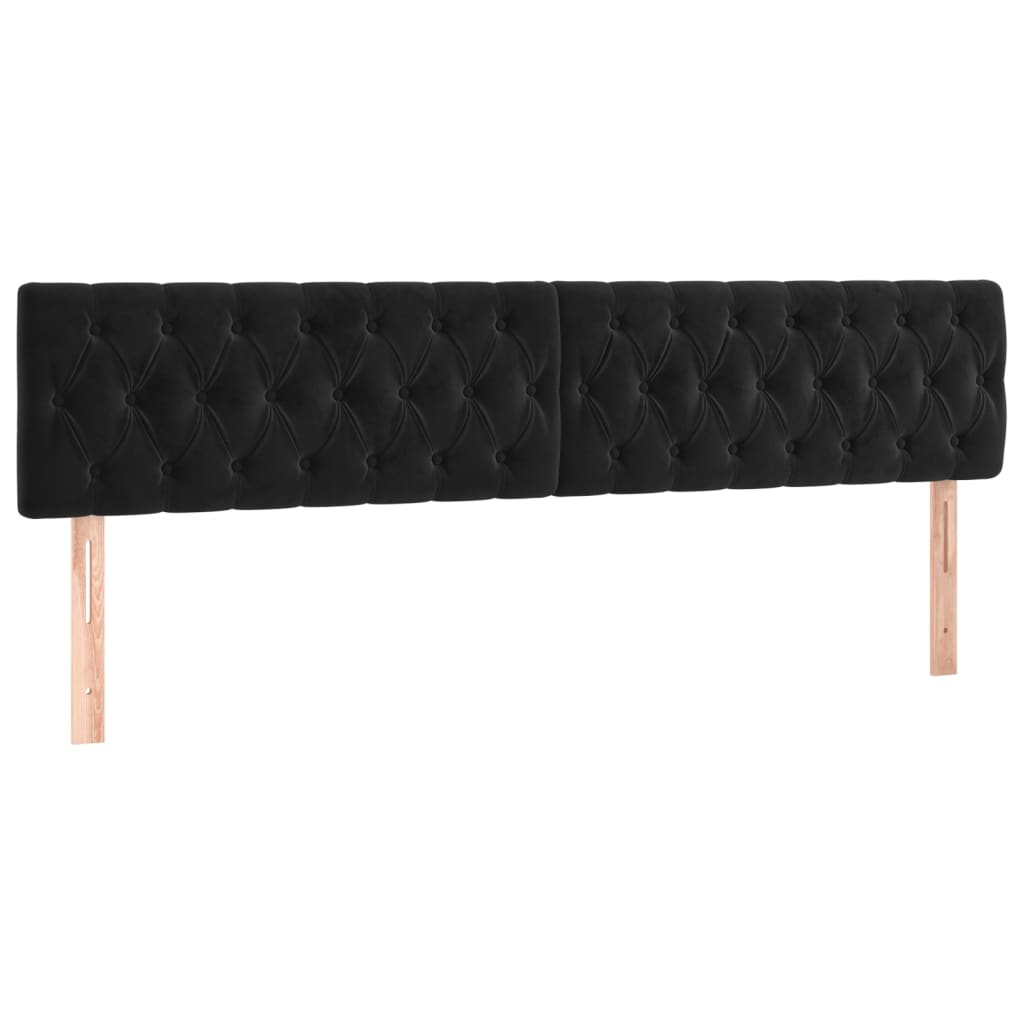 Têtes de lit 2 pcs Noir 90x7x78/88 cm Velours Têtes et pieds de lit vidaXL   